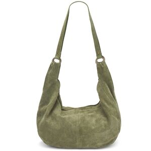 Roma Suede Tote - Color: Olive Moss